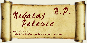 Nikolaj Pelević vizit kartica